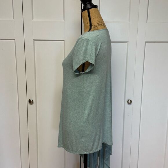 Bordeaux Asymmetrical Hem Top | Seafoam Green | Size S/P | Anthropologie - Picture 8 of 8